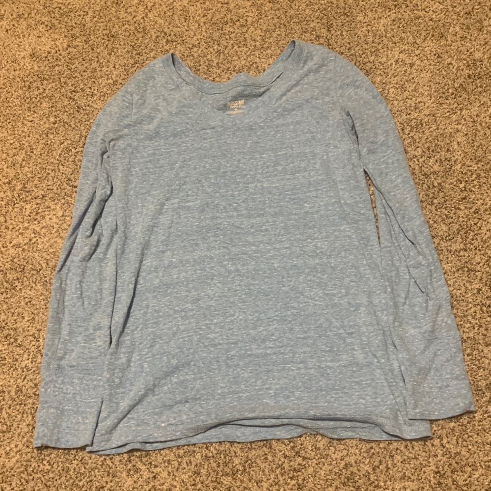 Blue long sleeve top